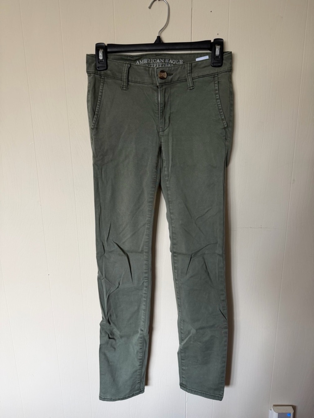 American Eagle Outfitters Olive Skinny Jeans for Women